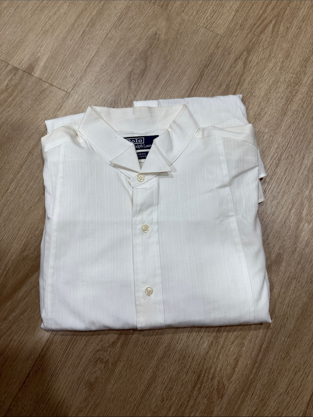 Polo by Ralph Lauren Men's Cream Button-Front Dress Shirt